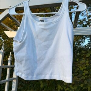 Victoria’s Secret PINK White Ribbed Tank Top
